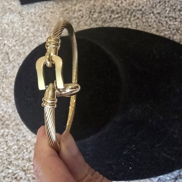 21kp Dubai Jewelry- Gold Heart Charm Bracelet - Picture 11 of 11